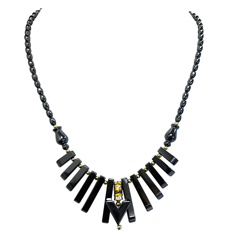 Collier Hématite - 46 cm - 10 pièces