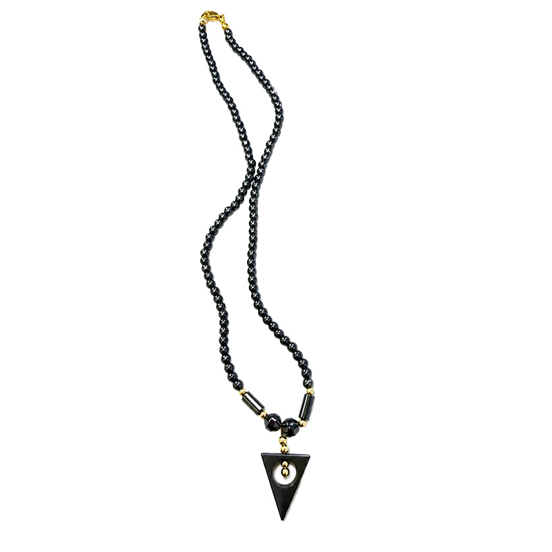 Collier Hematite - 43 cm - 10 pièces