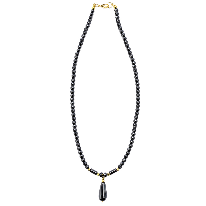 Collier Hématite - 43 cm - 10 pièces