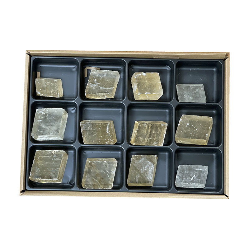 Calcite optique jaune - Chine - les 12 ou 24 pièces