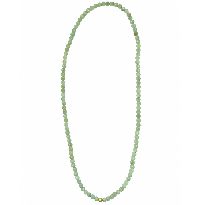 Collier Jade Birmanie Perle Bronze