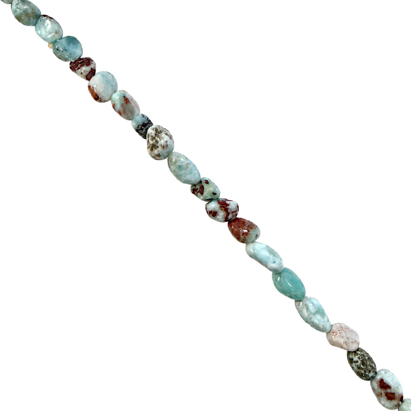 Collier larimar grains