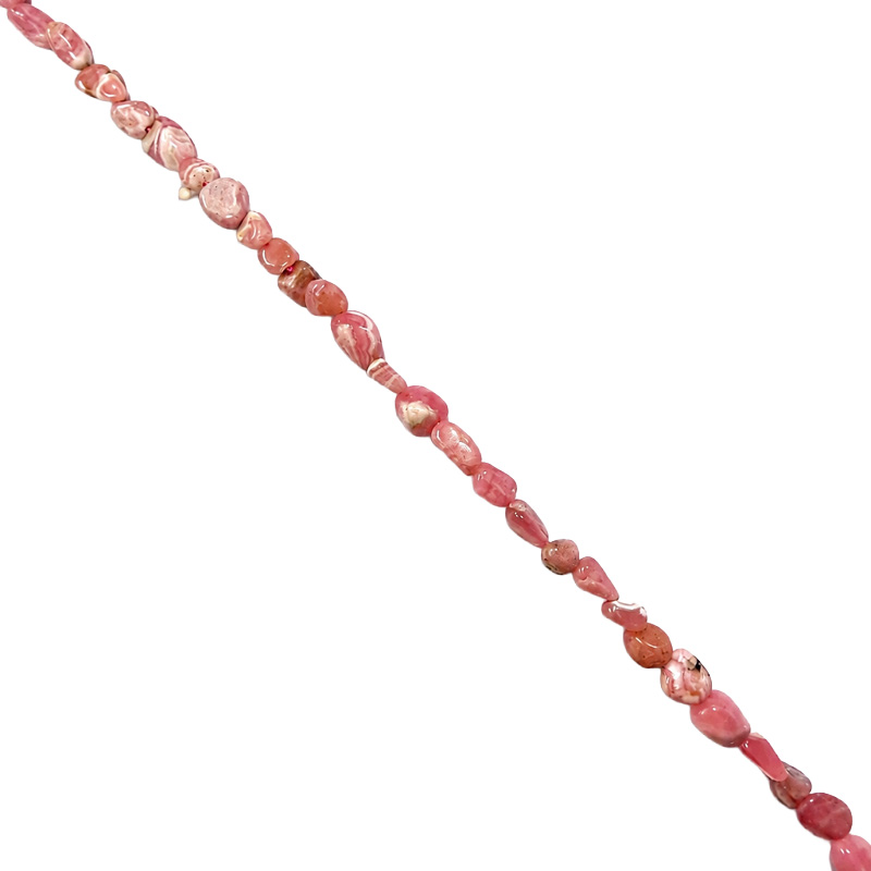 Collier rhodochrosite grains