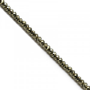 Collier - Pyrite facettée - 2 mm - Argent 0.925