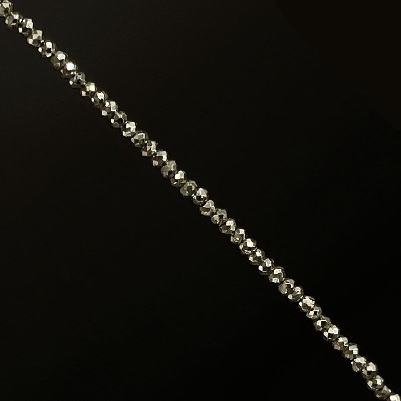 Collier - Pyrite facettée - 2 mm - Argent 0.925