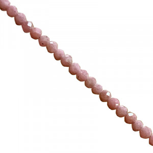 Collier - rhodochrosite facetté - argent 0.925
