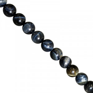 Collier œil de tigre bleu - 8 ou 10 mm - La pièce