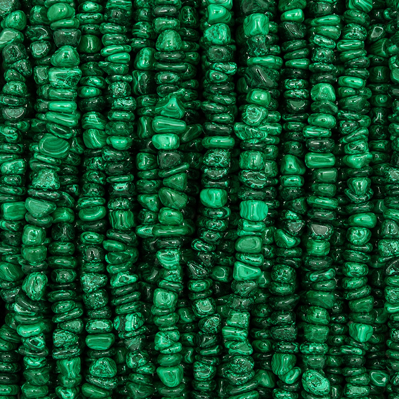 Collier Malachite baroque – 85 cm – La pièce
