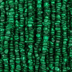 Collier Malachite baroque – 42 cm – Lot de 10 pièces