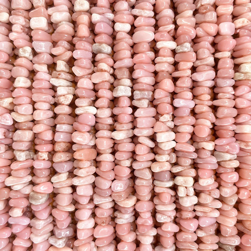 Collier Opale rose baroque - 85 cm - Lot de 10 pièces