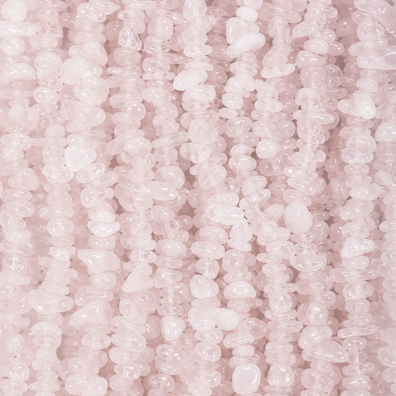 Collier Quartz rose baroque – 42 cm – Lot de 10 pièces