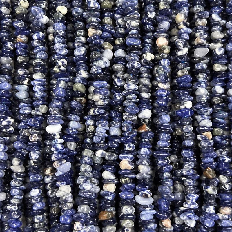 Collier Sodalite baroque – 85 cm – Lot de 10 pièces