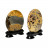 Disque Jaspe Paysage 9 cm sur Socle Bois