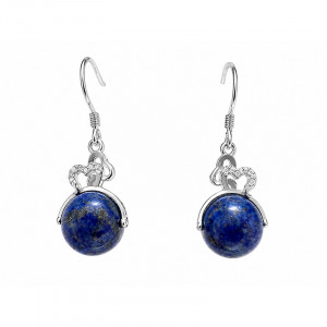 Boucles d'oreilles lapis argent 0.925