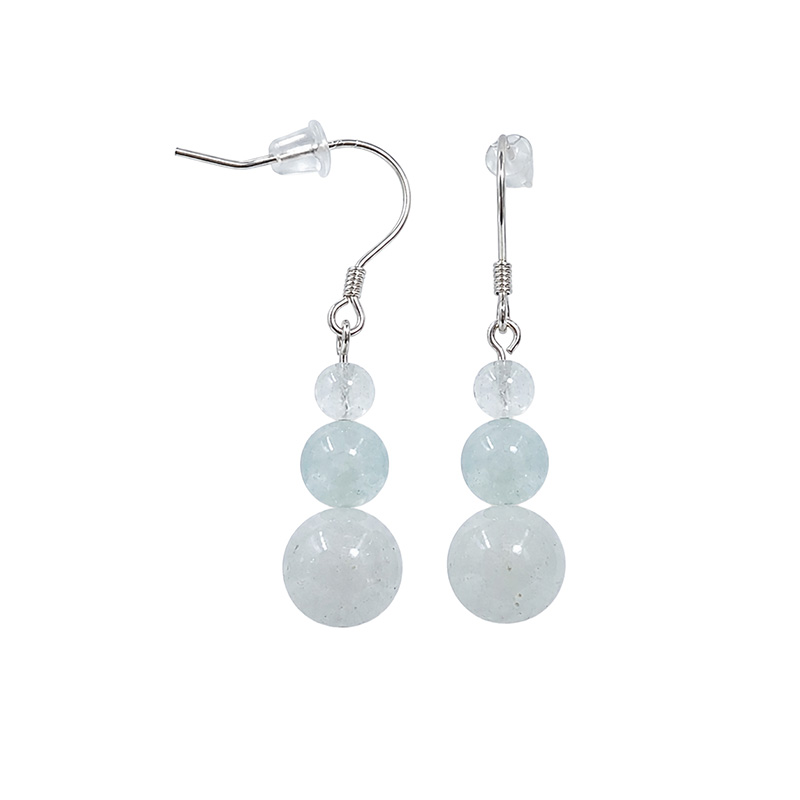 Boucles d'oreilles en Argent 925 – Différentes matières – Lot de 3 paires