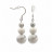 Boucles d'oreilles en Argent 925 – Différentes matières – Lot de 3 paires