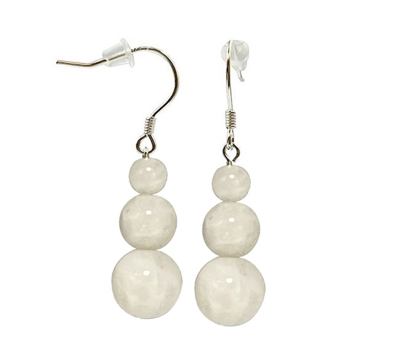 Boucles d'oreilles en Argent 925 – Différentes matières – Lot de 3 paires