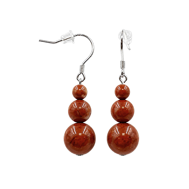 Boucles d'oreilles en Argent 925 – Différentes matières – Lot de 3 paires