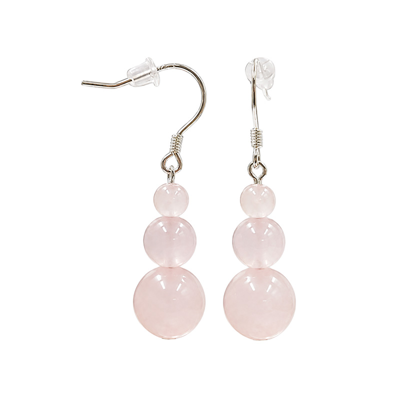 Boucles d'oreilles en Argent 925 – Différentes matières – Lot de 3 paires