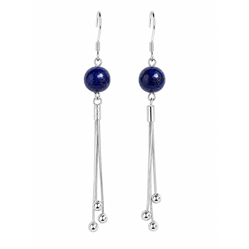 Boucles d'oreilles 8mm, différentes pierres, argent 0.925