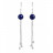 Boucles d'oreilles 8mm, différentes pierres, argent 0.925
