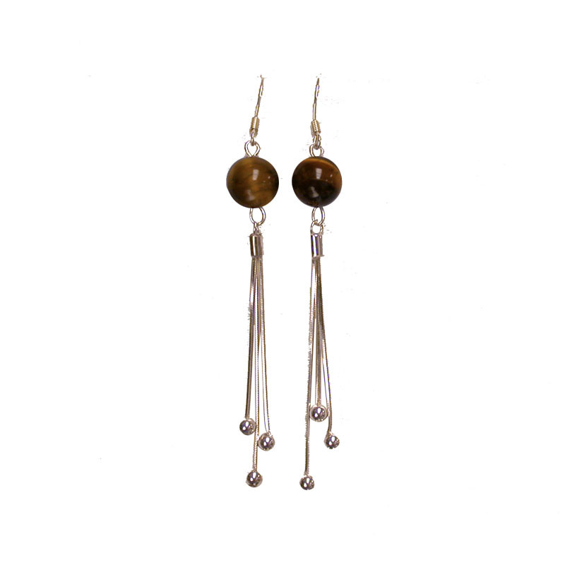 Boucles d'oreilles 8mm, différentes pierres, argent 0.925