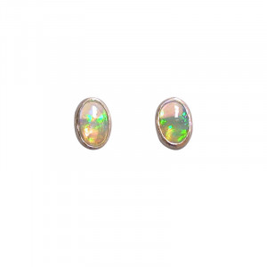 Boucles d'oreilles opale - argent 0.925 - La paire