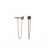 Puces d'oreilles + chaine argent 0.925 rhodié - Différentes matières