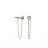 Puces d'oreilles + chaine argent 0.925 rhodié - Différentes matières