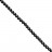 FIL 6 ou 8 MM - 38 CM - Onyx Noir