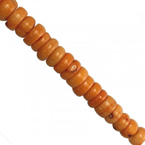 Fils - Bambou de mer teinté orange - 3 pièces