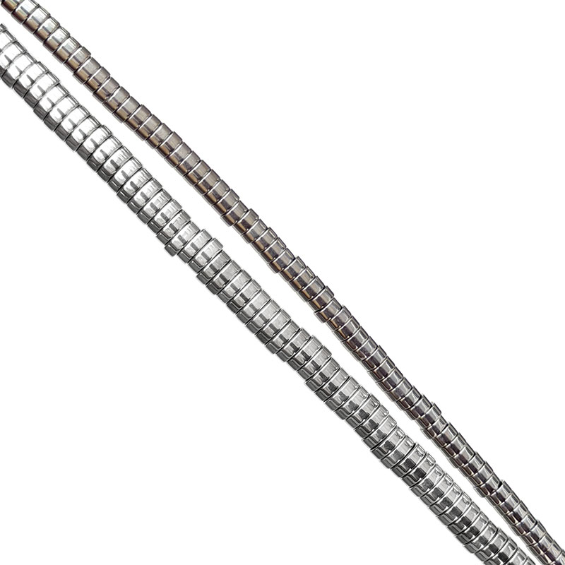 Fil Hématite Galvanisée Argentée 40 cm – Perles Rondelles Plates 4 ou 6 mm