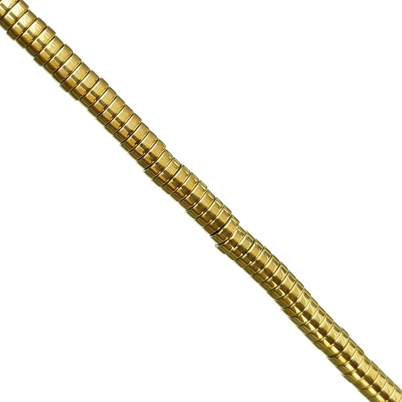 Fil Hématite Galvanisée Dorée 40 cm – Perles Rondelles Plates 4 ou 6 mm