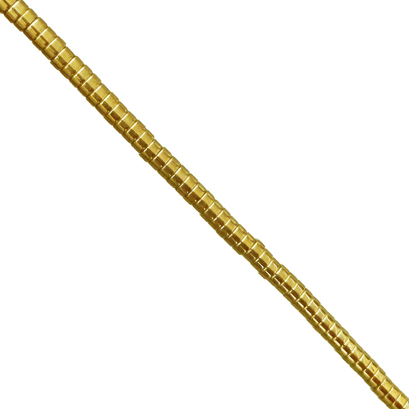 Fil Hématite Galvanisée Dorée 40 cm – Perles Rondelles Plates 4 ou 6 mm