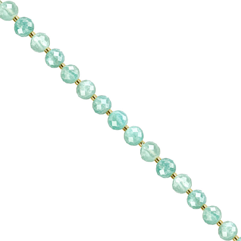 Fil Pastille Facettée - 4 x 6 mm - 38 cm - La pièce