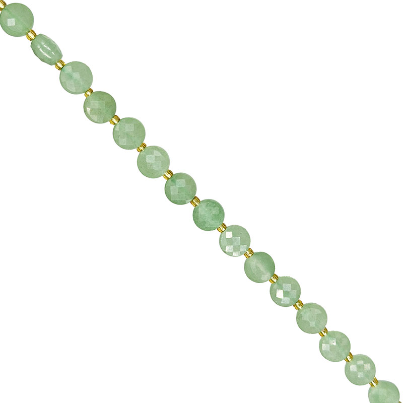 Fil Pastille Facettée - 4 x 6 mm - 38 cm - La pièce