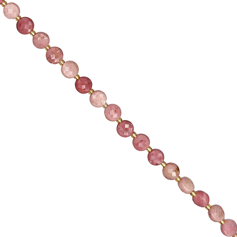 Fil Pastille Facettée - 4 x 6 mm - 38 cm - La pièce