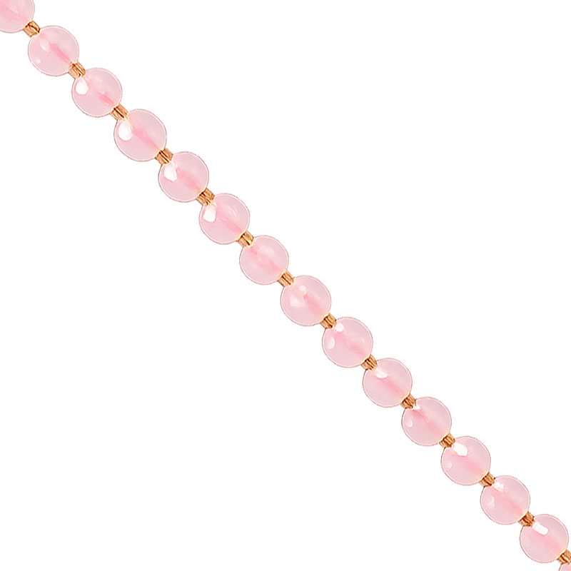 Fil Pastille Facettée - 4 x 6 mm - 38 cm - La pièce