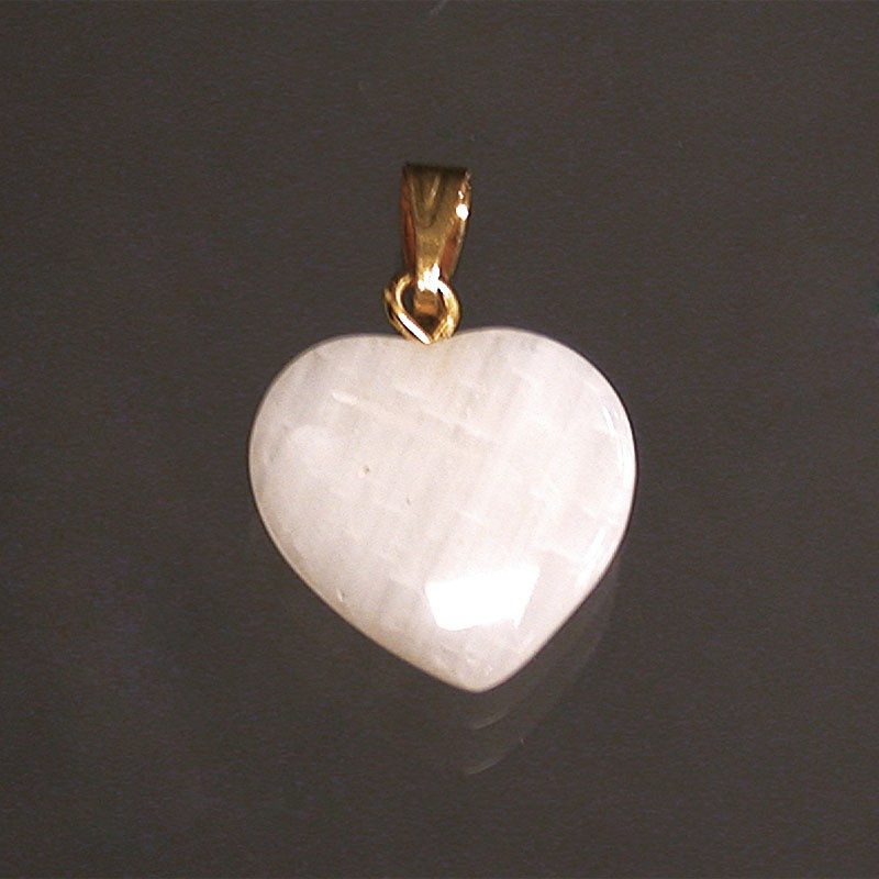 Pendentif Cœur en Aragonite – Lot de 10 pièces