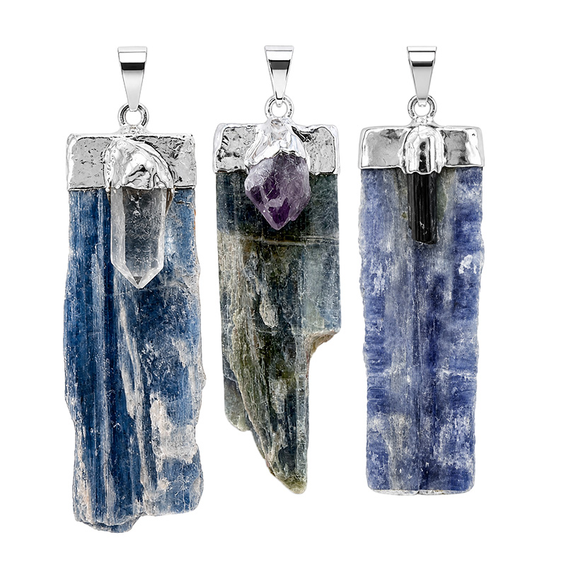 Pendentif  cyanite et pierre