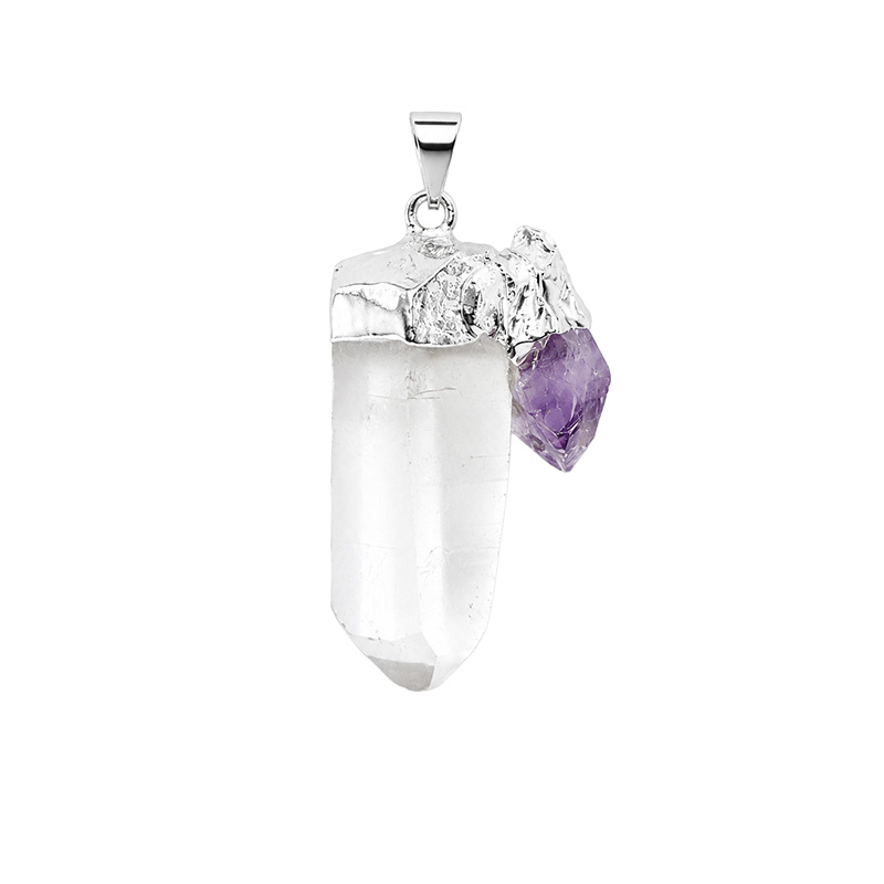 Pendentif Double Cristal en Pierre Naturelle - La pièce