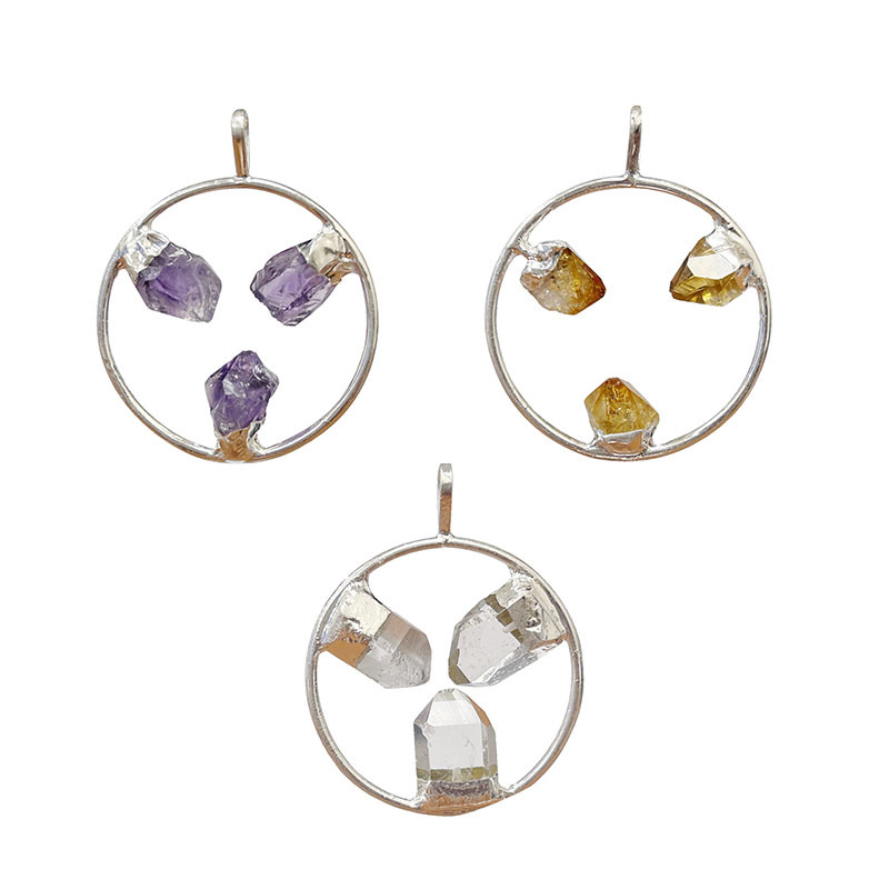 Pendentif - anneau - 3 pointes - la pièce