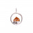 Pendentif anneau avec cristal fixe - Lot de 3 pièces