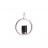 Pendentif anneau avec cristal fixe - Lot de 3 pièces