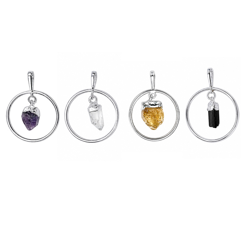 Pendentif anneau cristal pendant lot de 3