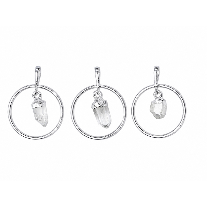 Pendentif anneau cristal pendant lot de 3