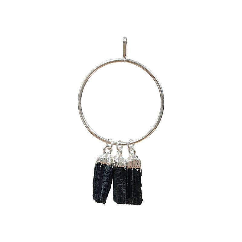Pendentif - Anneau + 3 Tourmalines - la pièce