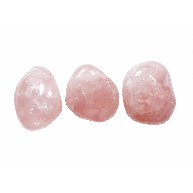 Pendentif percé quartz rose extra lot de 3