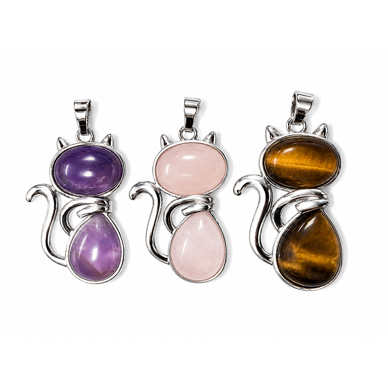 Pendentif chat - Différentes matières - la pièce