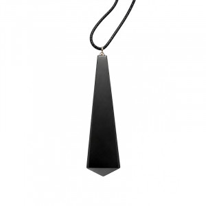 Pendentif pendule en shungite sur cordon